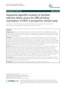 Sequential algorithm analysis to facilitate selective biliary access for difficult biliary cannulation in ERCP: a prospective clinical study