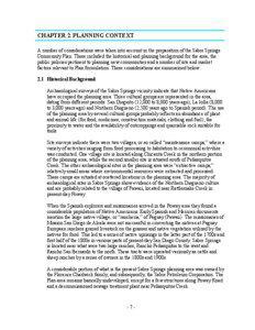 CHAPTER 2. PLANNING CONTEXT A number of considerations were taken into account in the preparation of the Sabre Springs Community Plan. These included the historical and planning background for the area, the