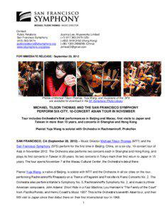 Contact: Public Relations San Francisco Symphony