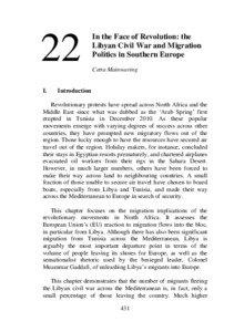 In the Face of Revolution: the Libyan Civil War and Migration Politics in Southern Europe