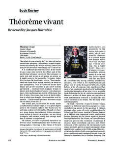 Book Review  Théorème vivant