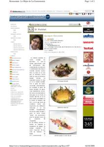 Restaurante. Lo Mejor de La Gastronomía  Page 1 of 2 Gipuzkoa Deportes Más actualidad Multimedia Ocio Participación Clasificados