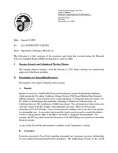 Arnold Schwarzenegger, Governor State of California Business, Transportation and Housing Agency 980 Ninth Street Suite 500 Sacramento, CA 95814