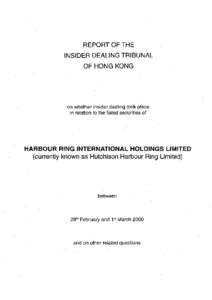 -1Chapter 1 Background1 1.  Harbour Ring International Holdings Ltd (Harbour Ring) had