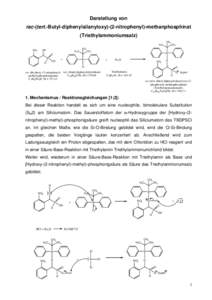 Darstellung von rac-(tert.-Butyl-diphenylsilanyloxy)-(2-nitrophenyl)-methanphosphinat (Triethylammoniumsalz) CH3 H 3C NO2