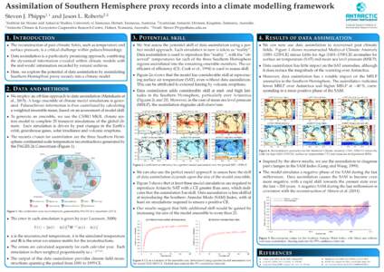 Assimilation of Southern Hemisphere proxy records into a climate modelling framework 1,∗ Steven J. Phipps  2,3
