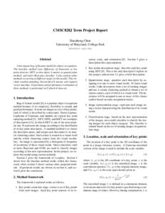 CMSC828J Term Project Report Daozheng Chen University of Maryland, College Park [removed]  Abstract