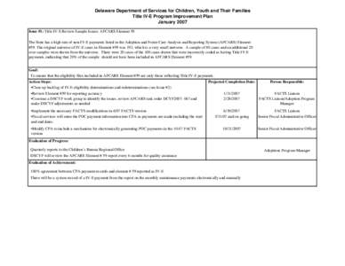 Title IV-E Program Improvement Plan