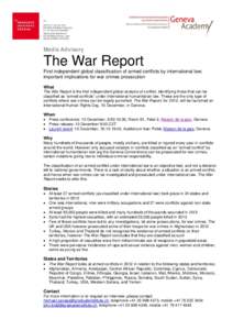 Laws of war / Aftermath of war / Human rights instruments / International criminal law / Geneva Conventions / War crime / International humanitarian law / Civilian