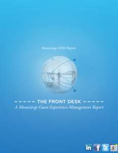 Monscierge GEM Report  THE FRONT DESK A Monscierge Guest Experience Management Report  travel info