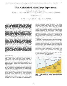 Seventh International Symposium on Technology and Mine Problem, NPS, Monterey, California, USA, 2-4 May, [removed]