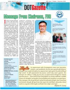 28th Issue  October - December 2009 Message From Chairman, FBR I