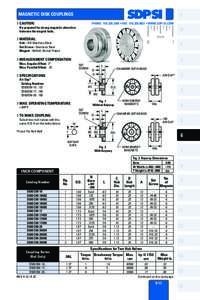 I  MAGNETIC DISK COUPLINGS  CAUTION:	  PHONE:  • FAX:  • WWW.SDP-SI.COM