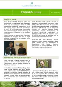 EFINORD  news No 3, January, 2014