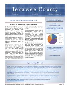 Lenawee County Newsletter[removed]FROM THE ADMINISTRATOR