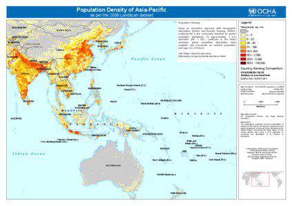 Population Density of Asia-Pacific as per the 2008 Landscan dataset