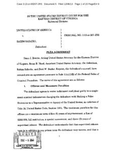 Case 3:13-crJRS Document 5 FiledPage 1 of 15 PageID# 9  IN THE UNITED STATES DISTRICT COURT FOR THE EASTERN DISTRICT OF VIRGINIA Richmond Division