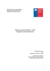 Informe_Programa Reinserción Laboral_2do Trim 2014