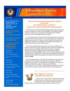 May 21, 2012 Asset Forfeiture and Money Laundering Section 1400 New York Ave, NW Suite[removed]Washington, DC 20005