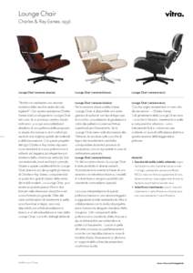   Lounge Chair Charles & Ray Eames, 1956  Lounge Chair (versione classica)