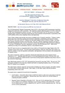 Page 2  • World Finals[removed]May 2015, Marrakech, Morocco) – Hosted by Mohamed V University (UM5), Al Akhawayn University (AUY), Mundiapolis University (MU), and The Moroccan Association for