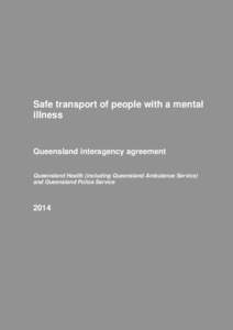 Mental Health Patient Transport Agreement 2014
