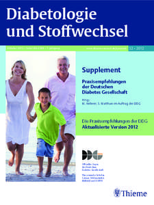 Diabetologie und Stoffwechsel Oktober 2012 • Seite S83–S200 • 7. Jahrgang