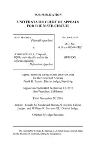 FOR PUBLICATION  UNITED STATES COURT OF APPEALS FOR THE NINTH CIRCUIT  AMY HUGHES,