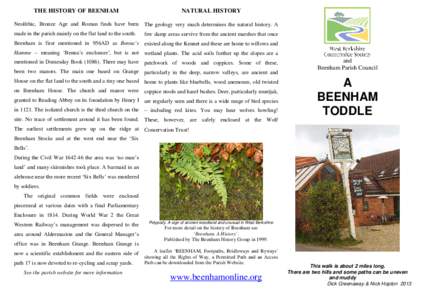 THE HISTORY OF BEENHAM  NATURAL HISTORY