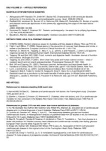 Health / Cardiovascular disease / Diabetes mellitus / Complications of diabetes mellitus / Glycated hemoglobin / Hyperglycemia / Dietary fiber / Glycemic index / Prediabetes / Diabetes / Endocrine system / Medicine