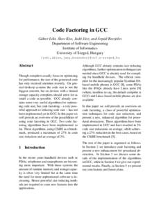 Algorithm / Mathematical logic / Theoretical computer science / GNU Compiler Collection / C / Compiler optimization / Software / Computing / Computer programming