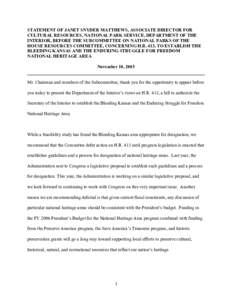 Crime in Kansas / Kansas / Slavery / National Heritage Area / Designated landmark / Slave and free states / Cultural heritage / Consolidated Natural Resources Act / History of the United States / Bleeding Kansas / United States