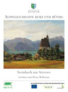 Alpingeschichte kurz und bündiG  Steinbach am Attersee