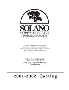 S  COMMUNITY COLLEGE www.solano.cc.ca.us