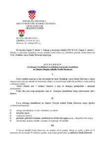 REPUBLIKA HRVATSKA BJELOVARSKO-BILOGORSKA ŽUPANIJA GRAD DARUVAR GRADSKO VIJEĆE  KLASA: [removed]