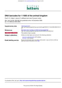 Bioinformatics / Biometrics / DNA barcoding / Taxonomy / Consortium for the Barcode of Life / Barcode / Plusia / Ontario Genomics Institute / International Article Number / Biology / Genetics / Identification