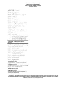 FERRY COUNTY COMMISSIONERS 290 E. Tessie Ave. Republic, WA[removed]TENTATIVE AGENDA June 18th, 2012 8:00 AM Call Meeting to Order