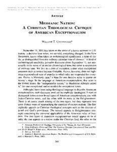 Nationalism / American culture / Western culture / Monotheistic religions / American exceptionalism / Ethnocentrism / Exceptionalism / Stephen H. Webb / Judeo-Christian / Christian theology / Religious philosophy / Theology