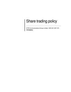 Microsoft Word - STW - Share Trading Policy.DOC