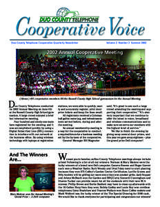 Duo County Telephone Cooperative Quarterly Newsletter  D Volume 2 Number 2 Summer 2002