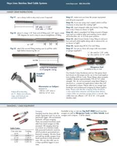 Hayn Lines Stainless Steel Cable Systems  www.hayn.com[removed]HANDY CRIMP INSTRUCTIONS Fig #1 use a sharp knife to strip vinyl cover if required