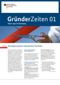 GründerZeiten 01 Start-ups in Germany[removed]Strong prospects and greater freedom