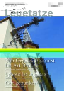 Personalzeitschrift des Kantons Thurgau Nummer 4 · August 2013 Leuetatze  Von Gegenwartskunst