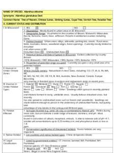 Botany / Invasive plant species / Allelopathy / Weed / Basal shoot / Invasive species / Herbicide / Tree / Ailanthus / Biology / Environment