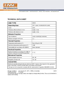 TECHNICAL DATA SHEET CMC TYPE[removed]Supporting Base