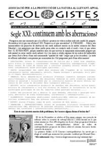 ASSOCIACIÓ PER A LA PROTECCIÓ DE LA NATURA AL LLEVANT-APNAL  Comarca del Baix Maestrat-Castelló Volum 3-04