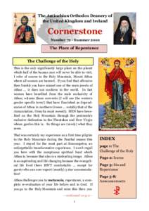 The Antiochian Orthodox Deanery of the United Kingdom and Ireland Cornerstone Number 72 - Summer 2010