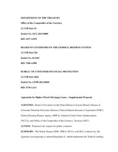 DEPARTMENT OF THE TREASURY Office of the Comptroller of the Currency 12 CFR Part 34 Docket No. OCC[removed]RIN 1557-AD70