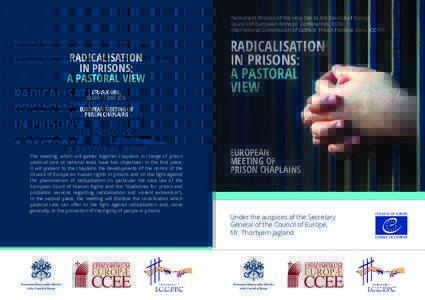 Permanent Mission of the Holy See to the Council of Europe Council of European Bishops’ Conferences, CCEE International Commission of Catholic Prison Pastoral Care, ICCPPC RADICALISATION IN PRISONS: