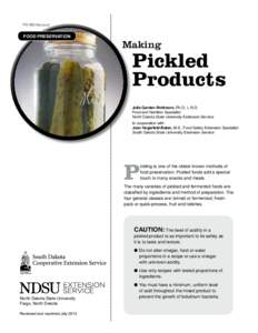 FN189 (Revised)  FOOD PRESERVATION Making